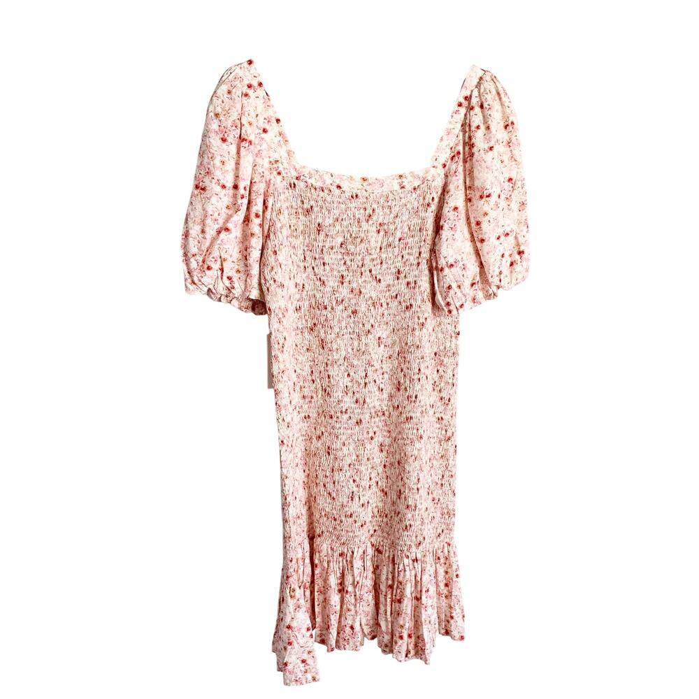 Anthropologie Another Love Smocked Floral Mini Dress Size XL NWT - Picture 4 of 7